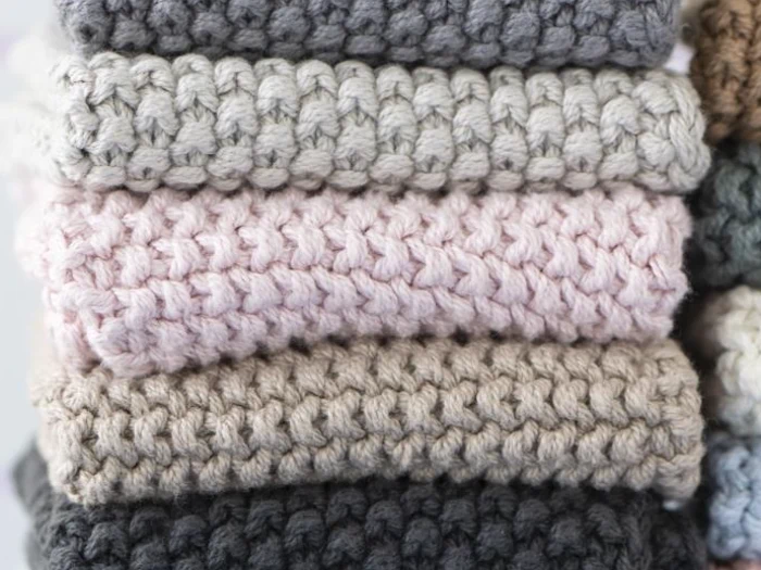 Ib Laursen, Mynte, Grydelap, Karklud, Sand, Strikket, 100% bomuld, B:22 x L:22 cm