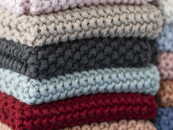 Ib Laursen, Mynte, Grydelap, Karklud, Nordic sky, Strikket, 100% bomuld, B:22 x L:22 cm