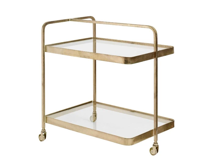 Messing rullebord fra Nordal - 70x50 cm