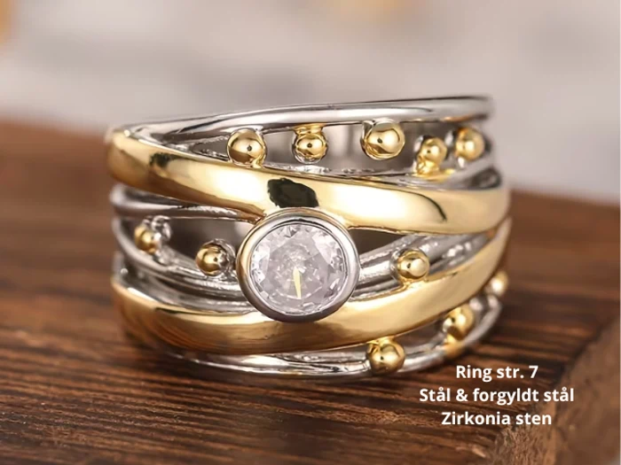 En ring med en diamant.