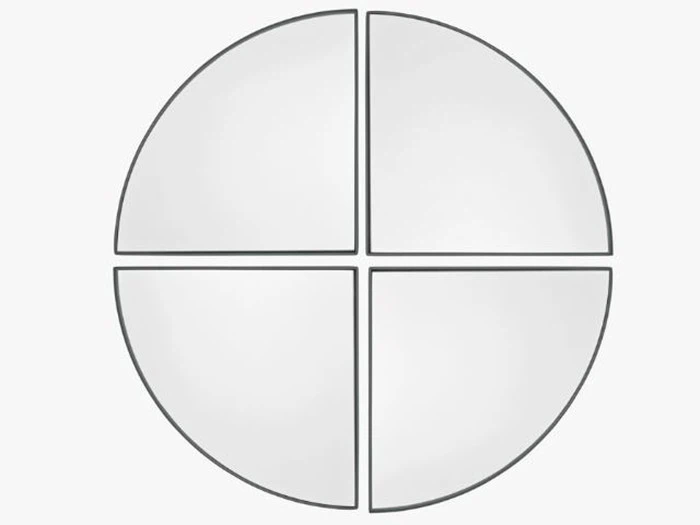 4 stk. UNITY spejle 1/4 cirkel fra AYTM - dusty green