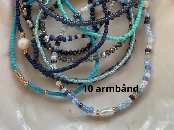 Eliza BLUE  - 10 Eliza armbånd 