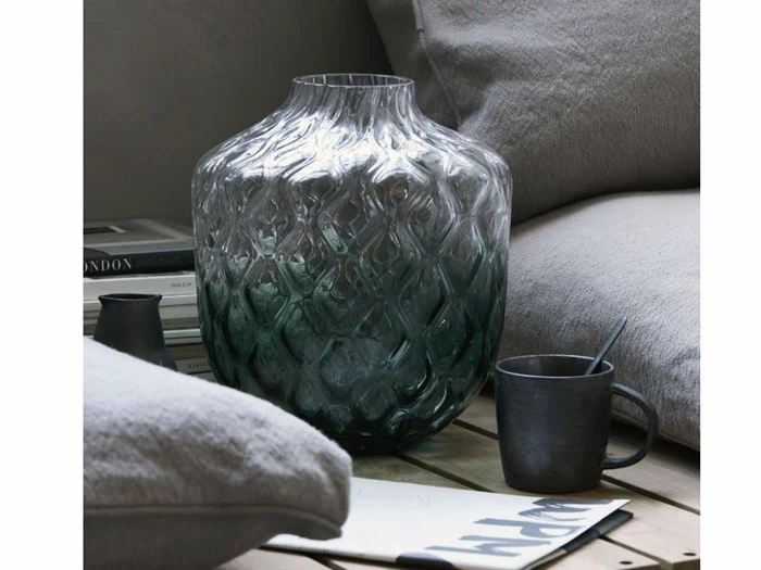 House Doctor, Art Deco, Vase, Grøn, h: 31 cm, dia: 24 cm