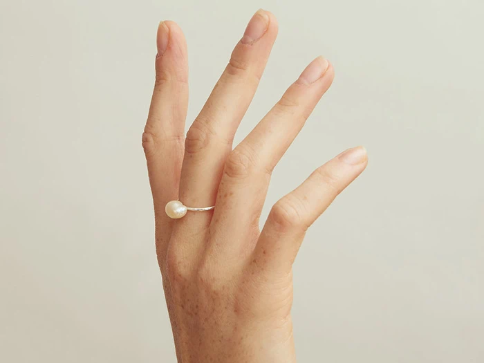 GRUNDLED, Vega, Ring, Sølvbelagt, Sterling sølvbelagt messing, Justerbar