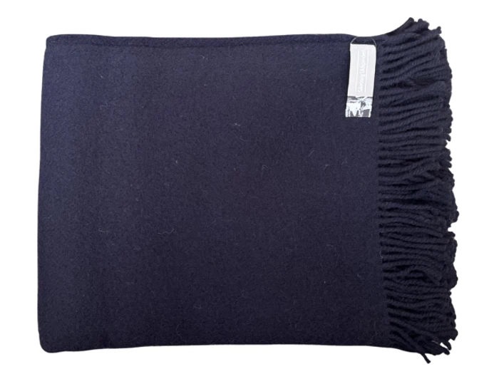 Silkeborg Uldspinderi, Vika 3006, Plaid, Dark Navy, 100% New Zealand uld, B:130 x L:200 cm