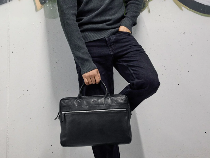 Markberg, Vincent, Computer taske, Sort, Læder, B:41 x H:28 x D:7 cm