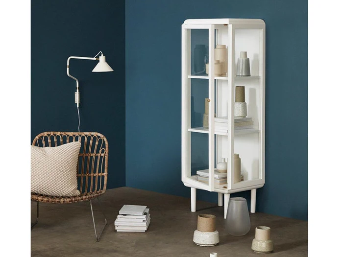 Vitrineskab fra Hübsch - hvid