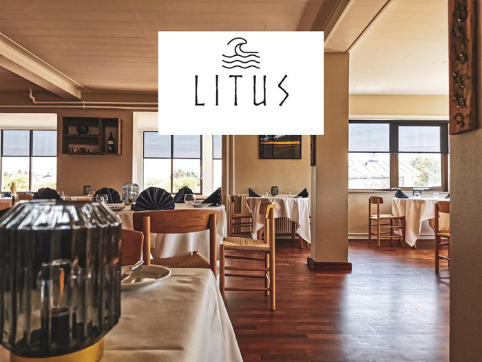 Gourmetophold med 5-retters menu på Restaurant Litus i Vedersø - Stenkast fra det brusende Vesterhav