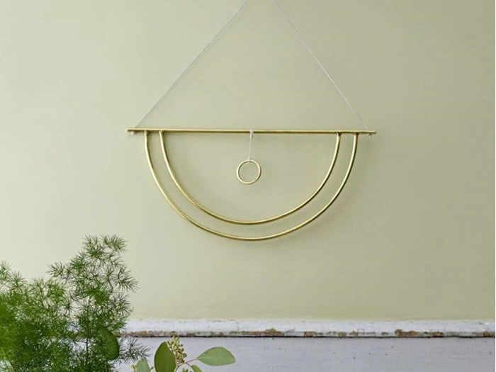 Bloomingville, Tahir, Væg dekoration, Gold, Metal, H:60 x B:35 cm