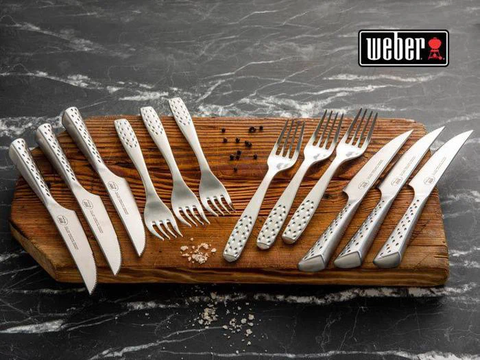 6 sæt Weber steakbestik