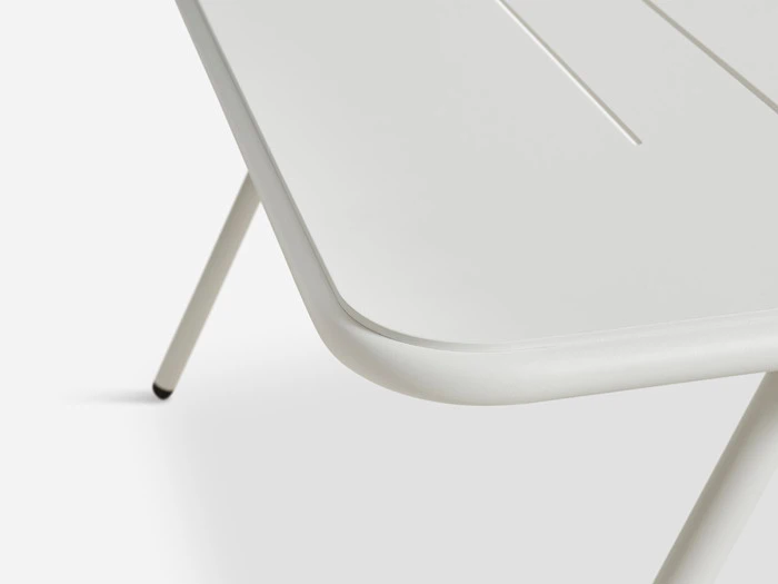 WOUD, RAY, havebord, pulverlakeret aluminium, hvid, L: 140 B: 85 H: 71 cm