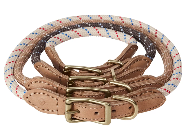 OYOY Zoo, Perry, Hundehalsbånd, Caramel, Nylon, Læder, Large, Dia:0,8 x L:64 cm