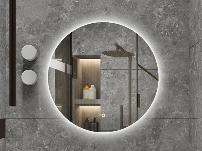 Rund Spejl Ø80 cm med LED lys og antidug funktion