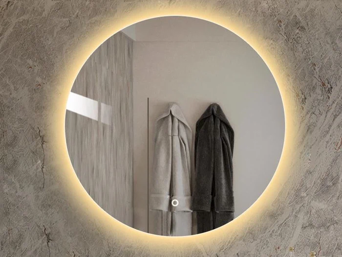 Rund Spejl Ø80 cm med LED lys og antidug funktion