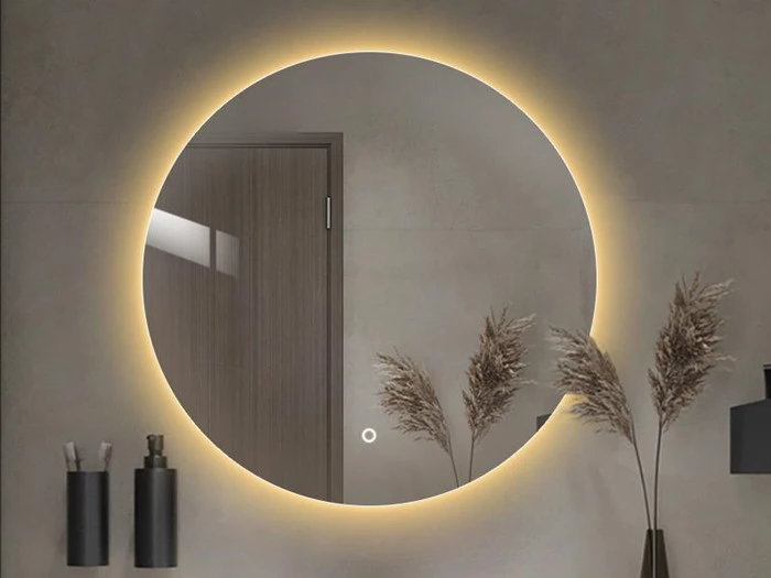 Rund Spejl Ø80 cm med LED lys og antidug funktion