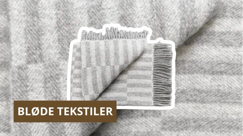 Lækre tekstiler, alt fra plaider til sengetøj hos interiørFund.com
